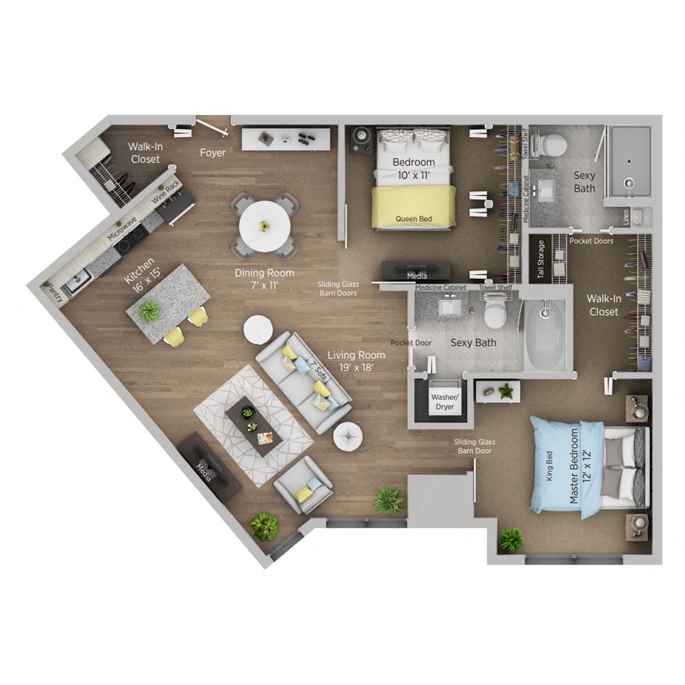 2 bedroom apartment for rent